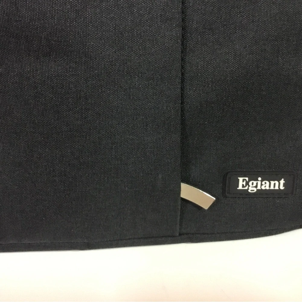 Egiant Carry All Solid Black Tablet Laptop Case Soft Gray Lining EUC 13 X 9.5 As